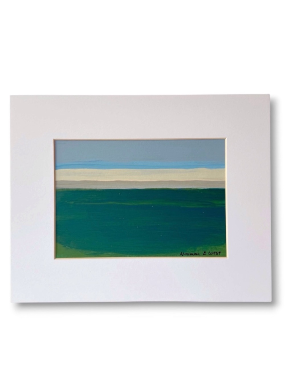 Norman E. West Ogunquit Maine Seascape Coastal Landscape Painting Signed 5x7 in.
